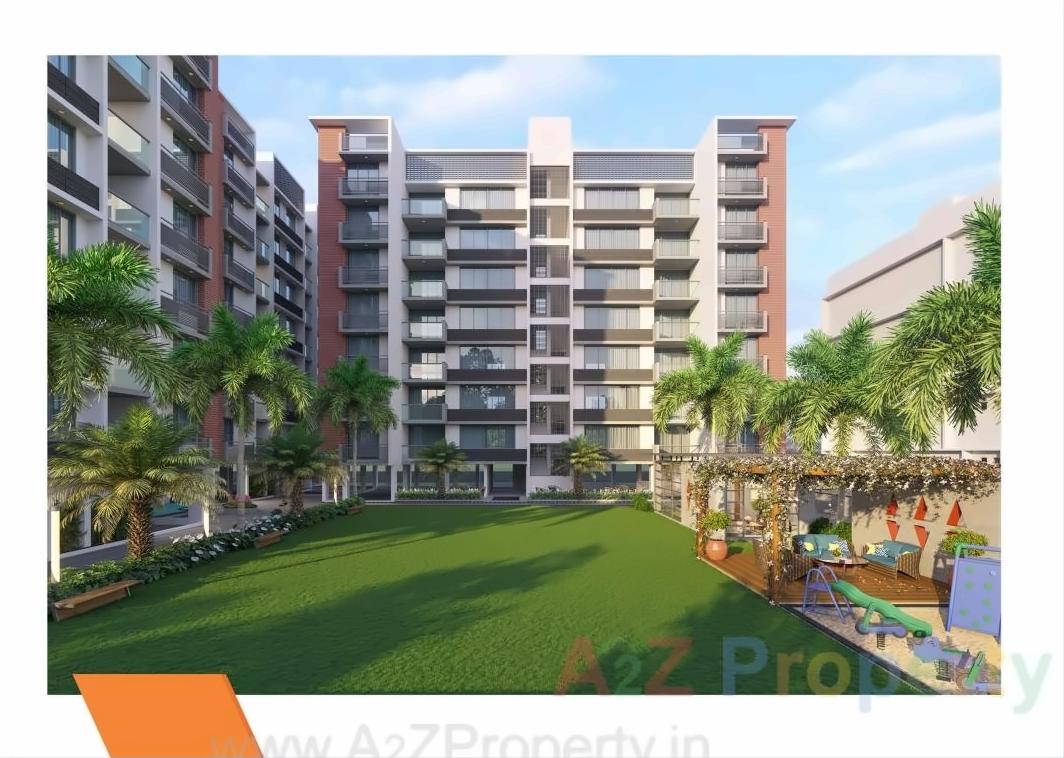 3D Elevation of real estate project Fortune Atlantis located at Kudasan, Gandhinagar, Gujarat