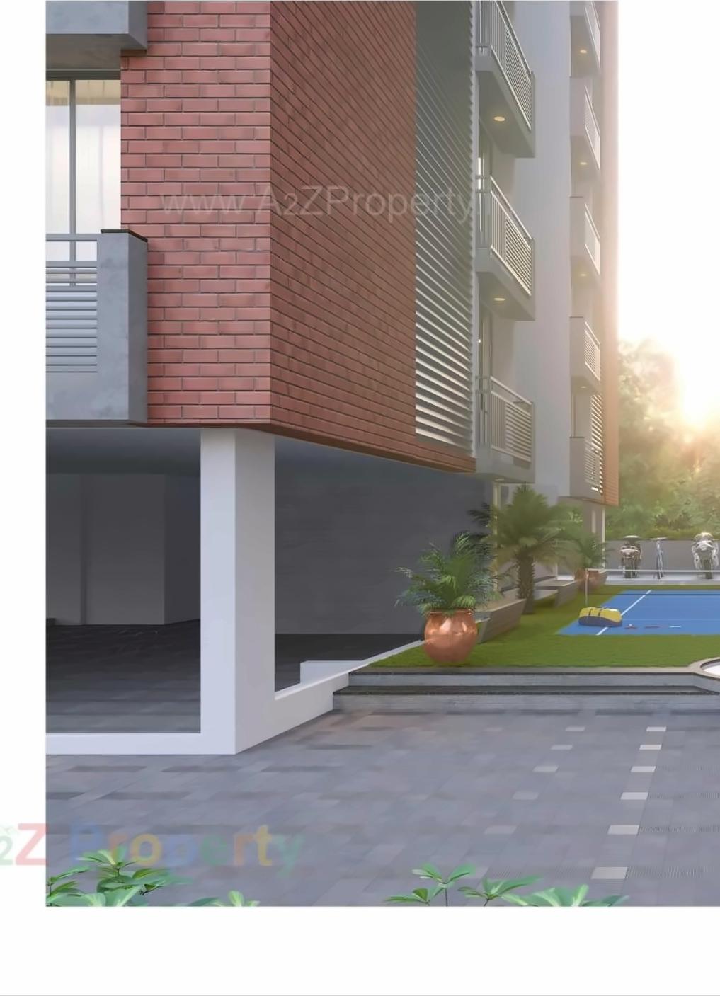 3D Elevation of real estate project Fortune Atlantis located at Kudasan, Gandhinagar, Gujarat