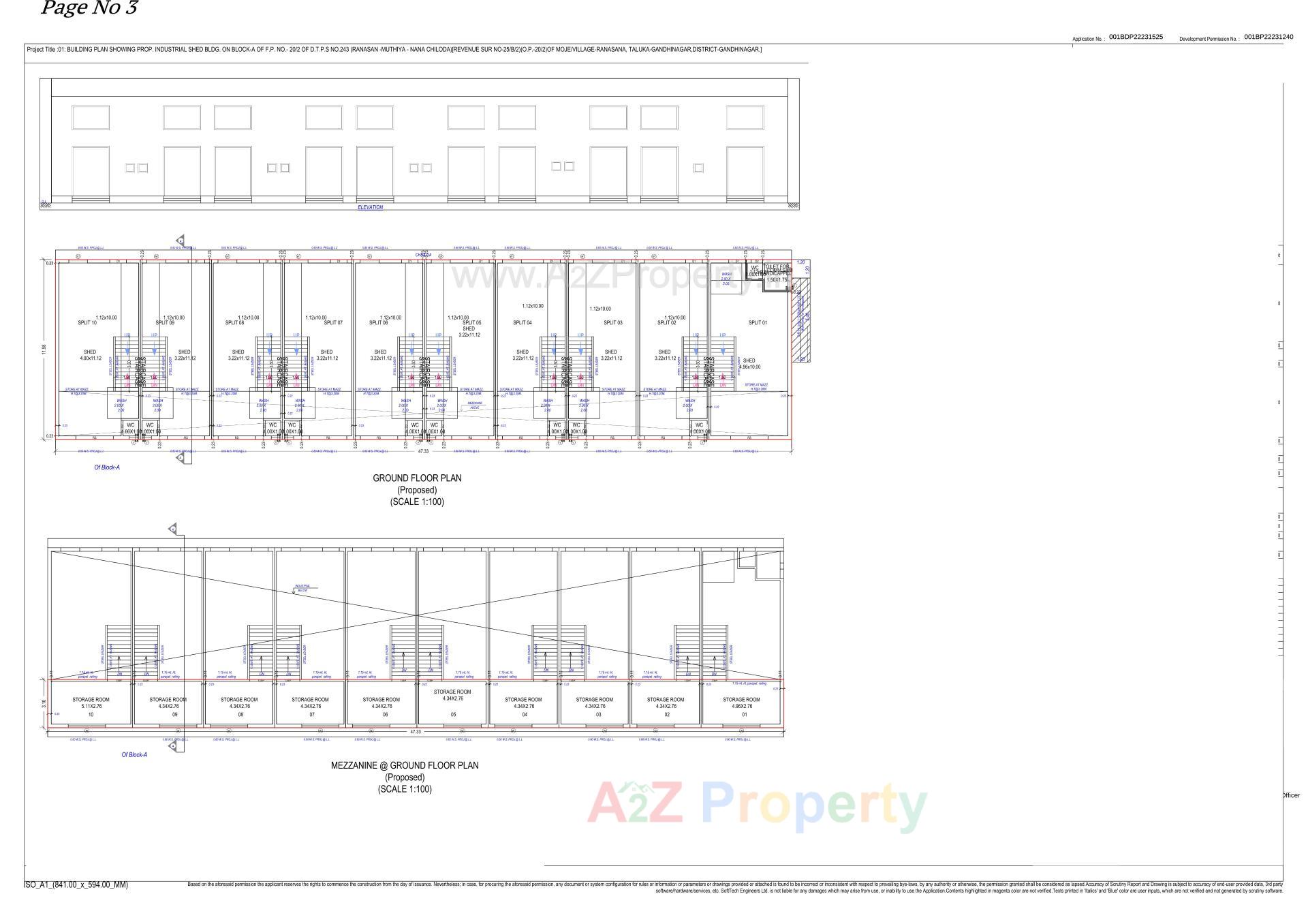 Layout of real estate project Fortune East Industrial Park located at Ranasan, Gandhinagar, Gujarat