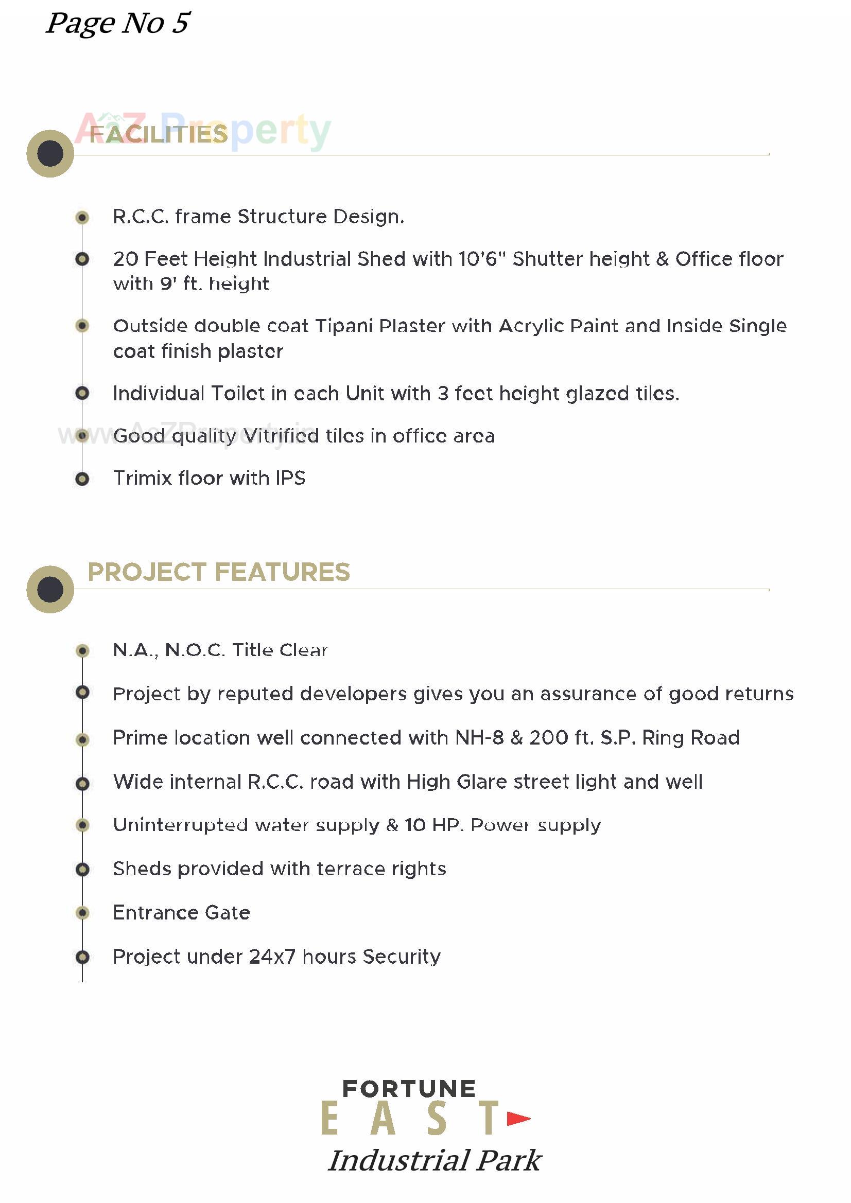  of real estate project Fortune East Industrial Park located at Ranasan, Gandhinagar, Gujarat