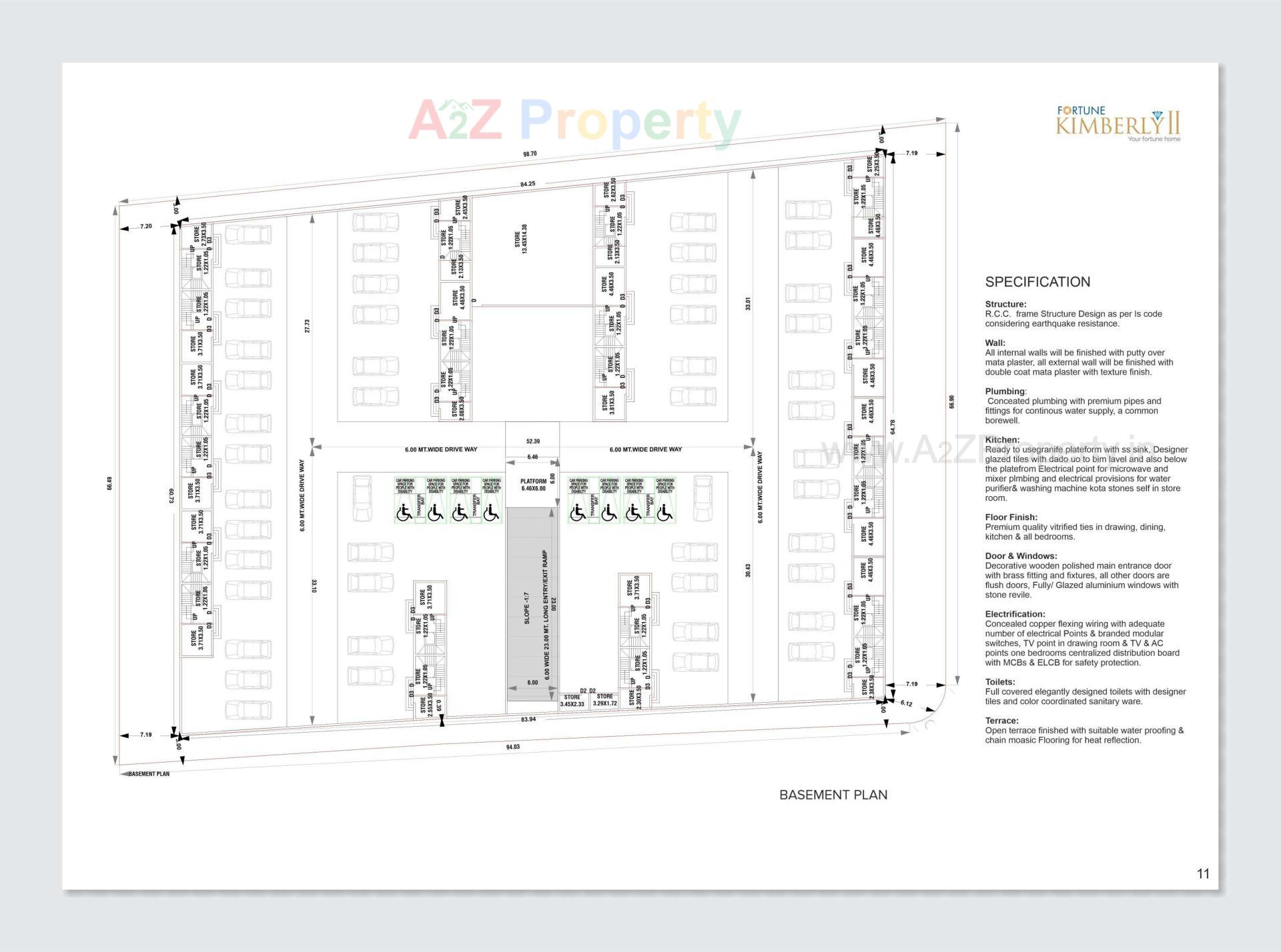 Layout of real estate project Fortune Kimberly located at Raysan, Gandhinagar, Gujarat