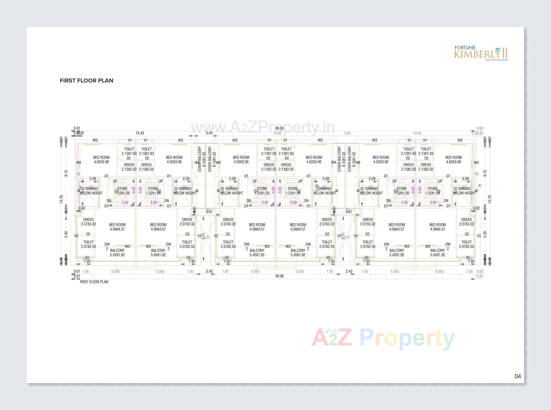 Layout of real estate project Fortune Kimberly located at Raysan, Gandhinagar, Gujarat