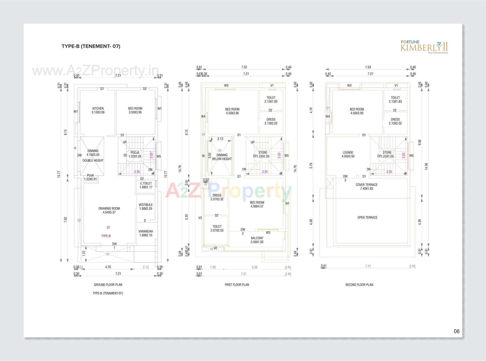 Layout of real estate project Fortune Kimberly located at Raysan, Gandhinagar, Gujarat