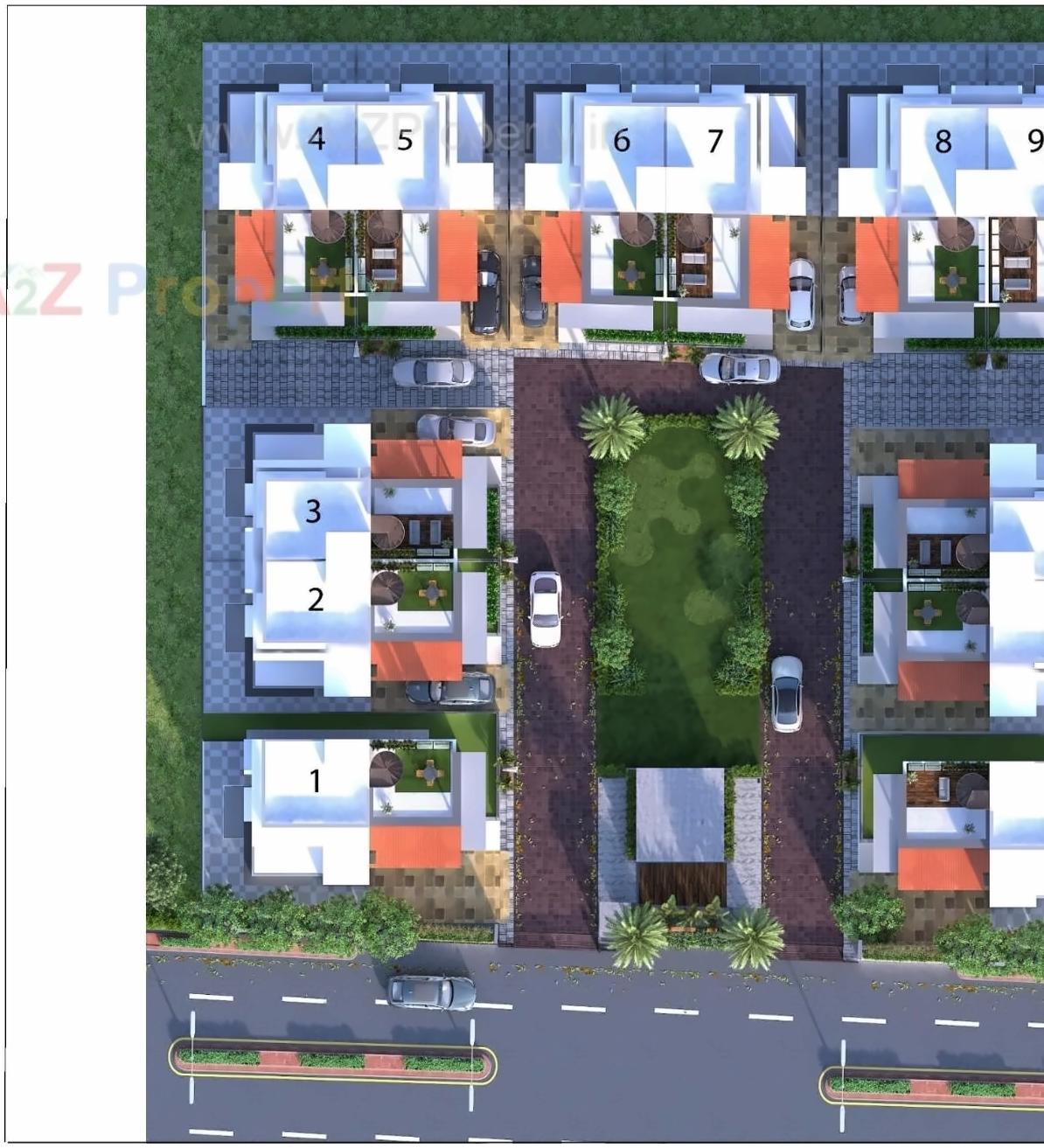 3D Elevation of real estate project Fortune Kimberly located at Raisan, Gandhinagar, Gujarat