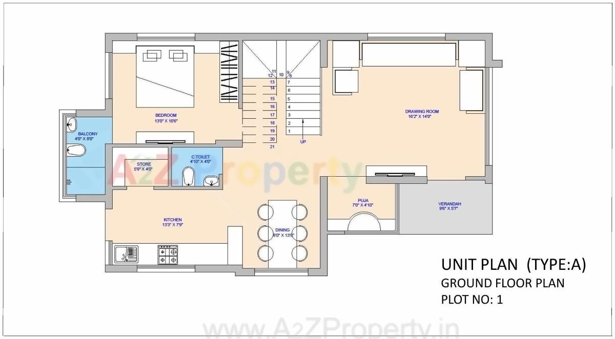 Layout of real estate project Fortune Kimberly located at Raisan, Gandhinagar, Gujarat