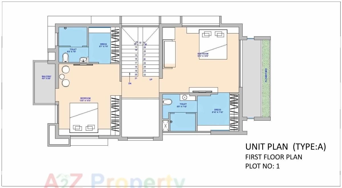 Layout of real estate project Fortune Kimberly located at Raisan, Gandhinagar, Gujarat