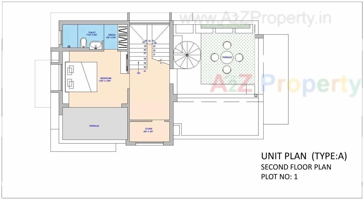 Layout of real estate project Fortune Kimberly located at Raisan, Gandhinagar, Gujarat