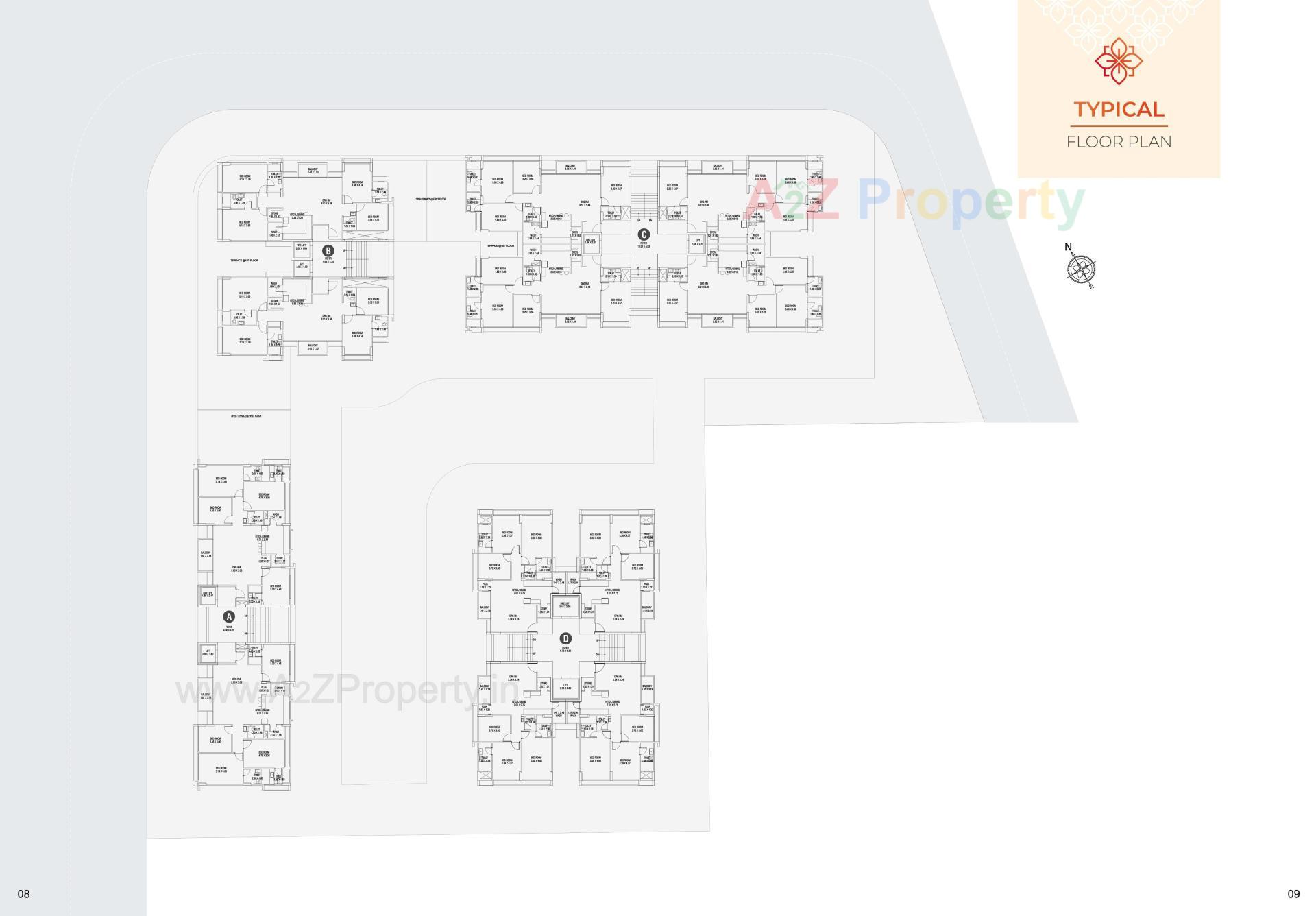 Layout of real estate project Ganesh Legacy located at Khoraj, Gandhinagar, Gujarat