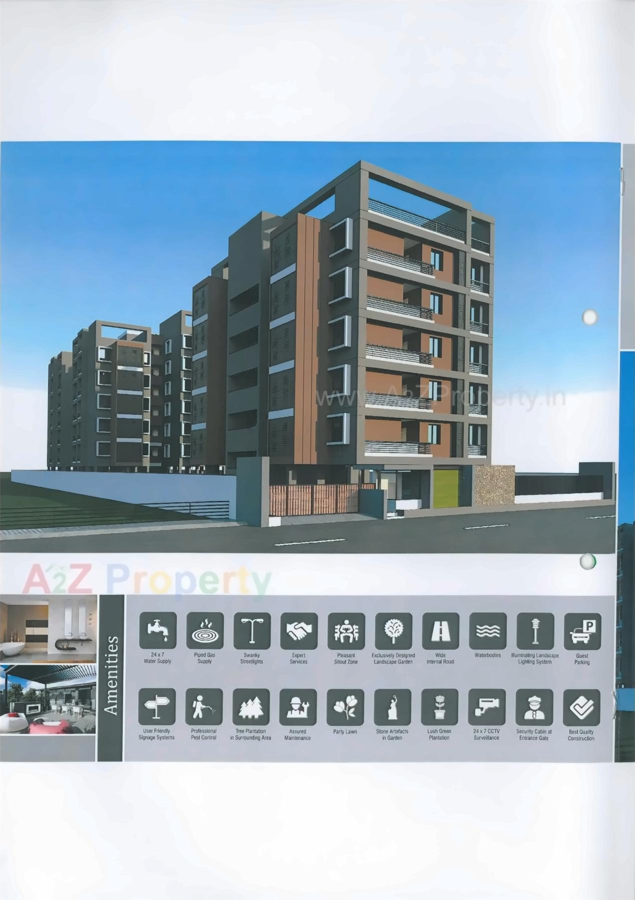 3D Elevation of real estate project Ganesh Ultima located at Raysan, Gandhinagar, Gujarat