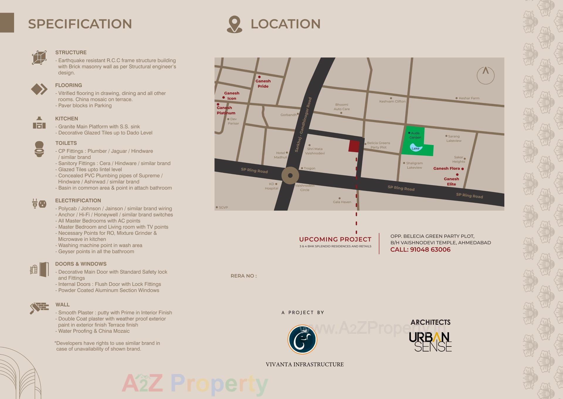  of real estate project Ganesh Vivanta located at Khoraj, Gandhinagar, Gujarat