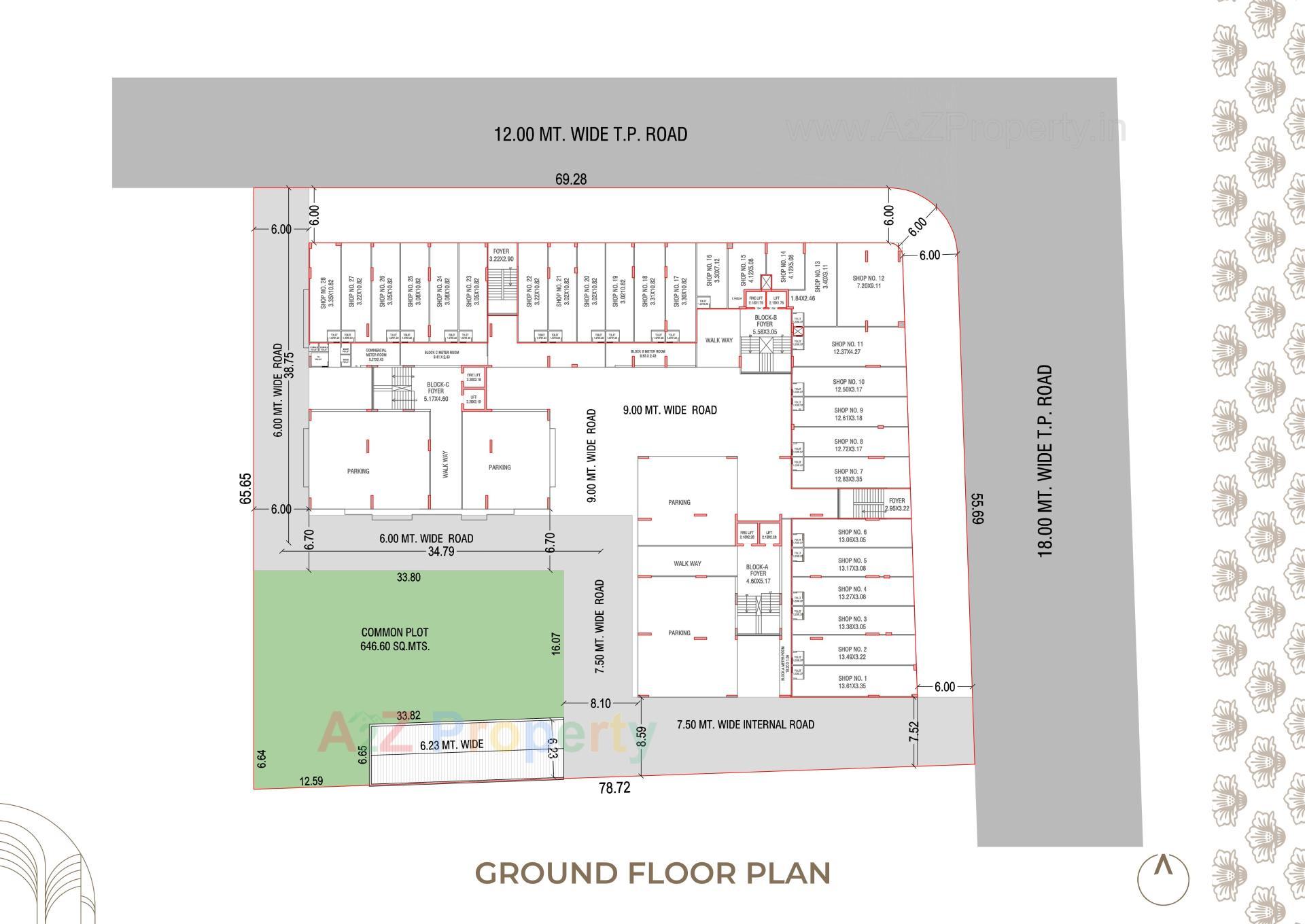 Layout of real estate project Ganesh Vivanta located at Khoraj, Gandhinagar, Gujarat