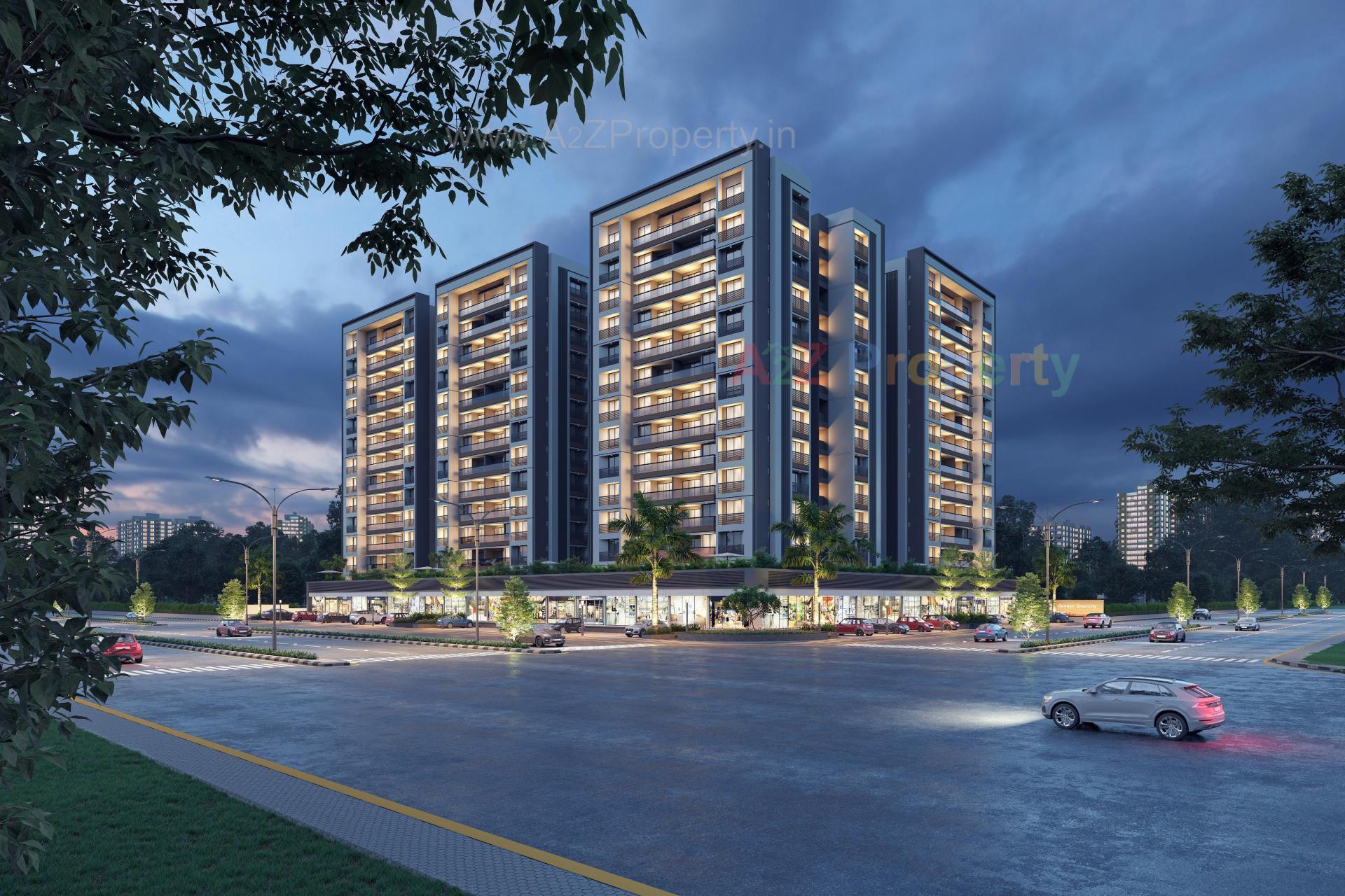 3D Elevation of real estate project German Greencity located at Bhat, Gandhinagar, Gujarat