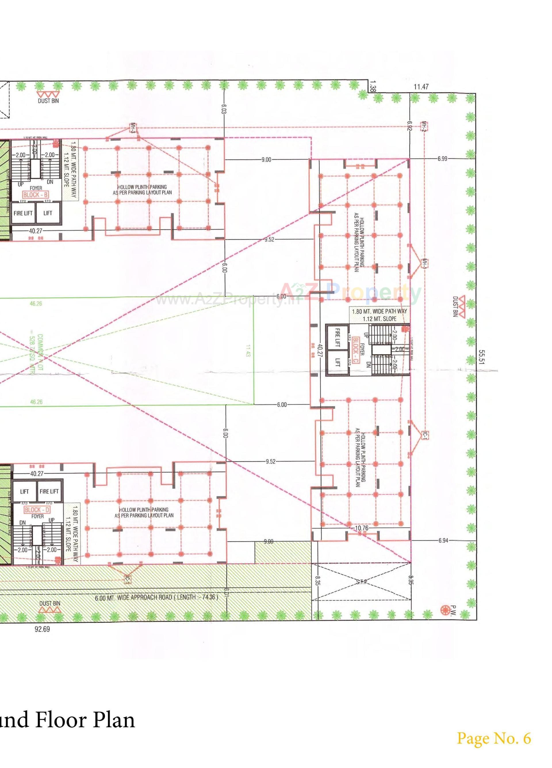 Layout of real estate project German Seven Star located at Bhat, Gandhinagar, Gujarat