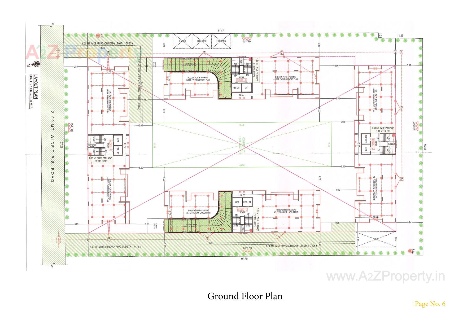 Layout of real estate project German Seven Star located at Bhat, Gandhinagar, Gujarat