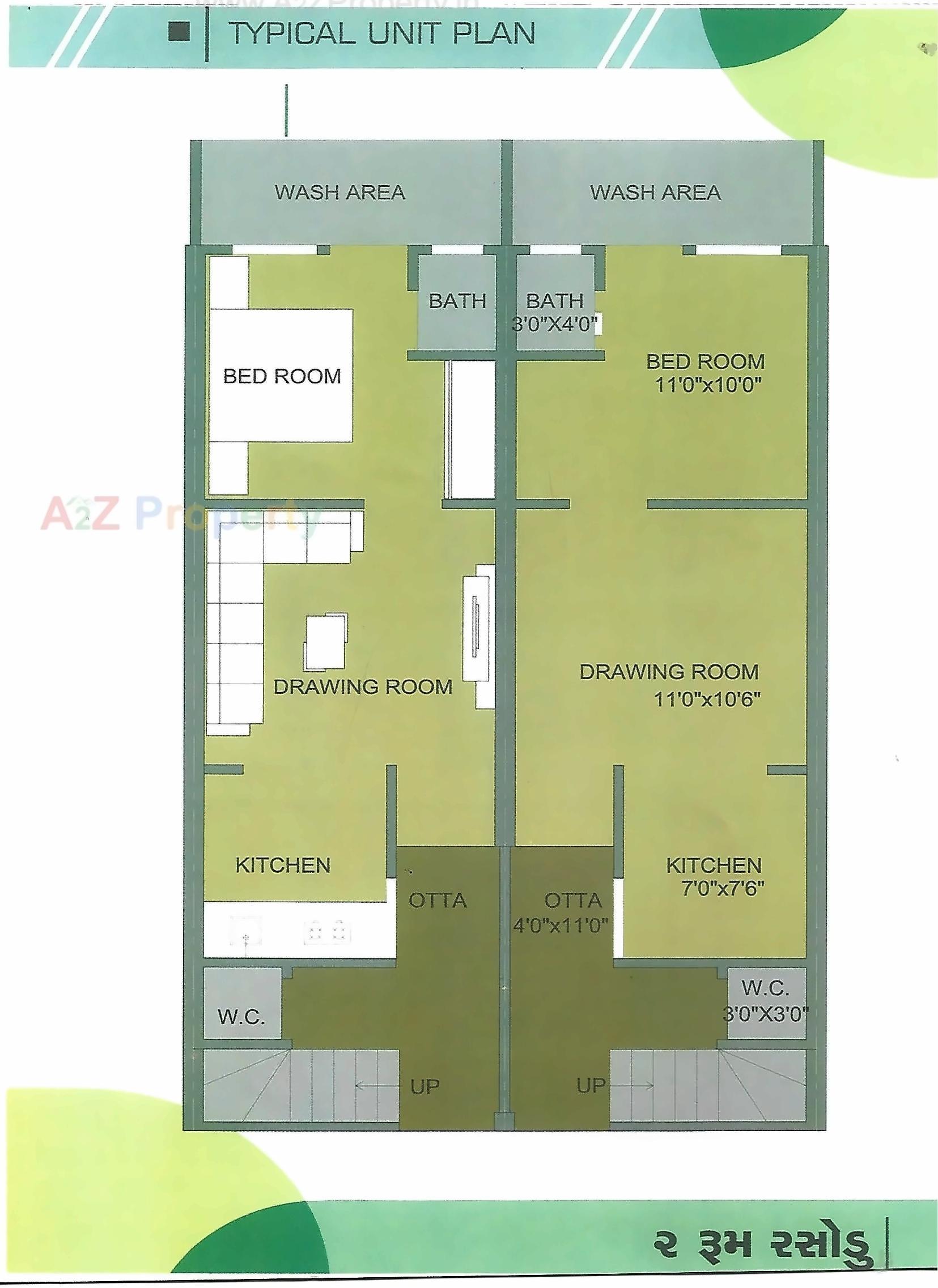 Layout of real estate project Gokul Residency located at Kolavada, Gandhinagar, Gujarat
