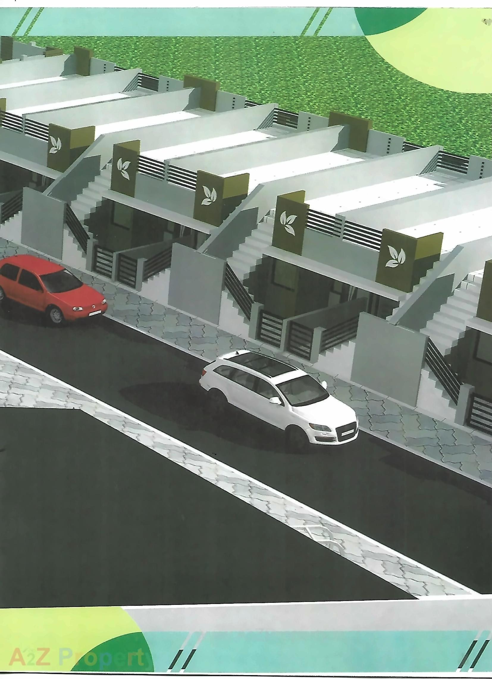 3D Elevation of real estate project Gokul Residency located at Kolavada, Gandhinagar, Gujarat