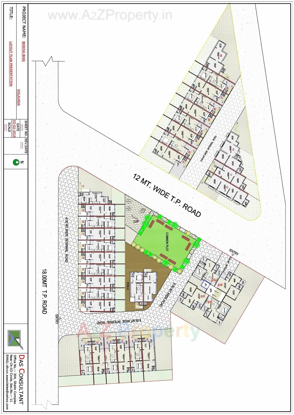 Layout of real estate project Gokul Residency located at Kolavada, Gandhinagar, Gujarat