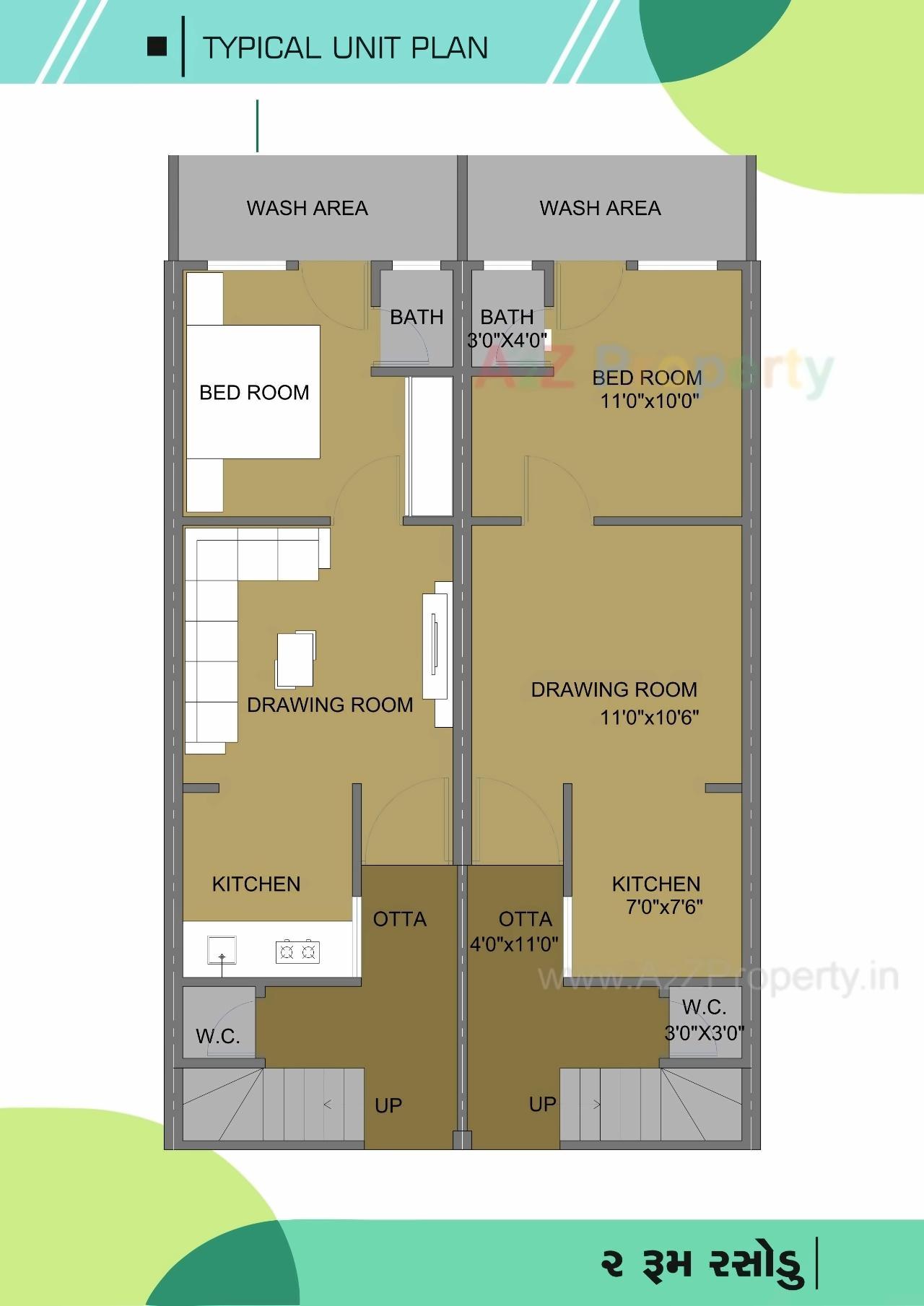 Layout of real estate project Gokul Residency located at Kolavada, Gandhinagar, Gujarat
