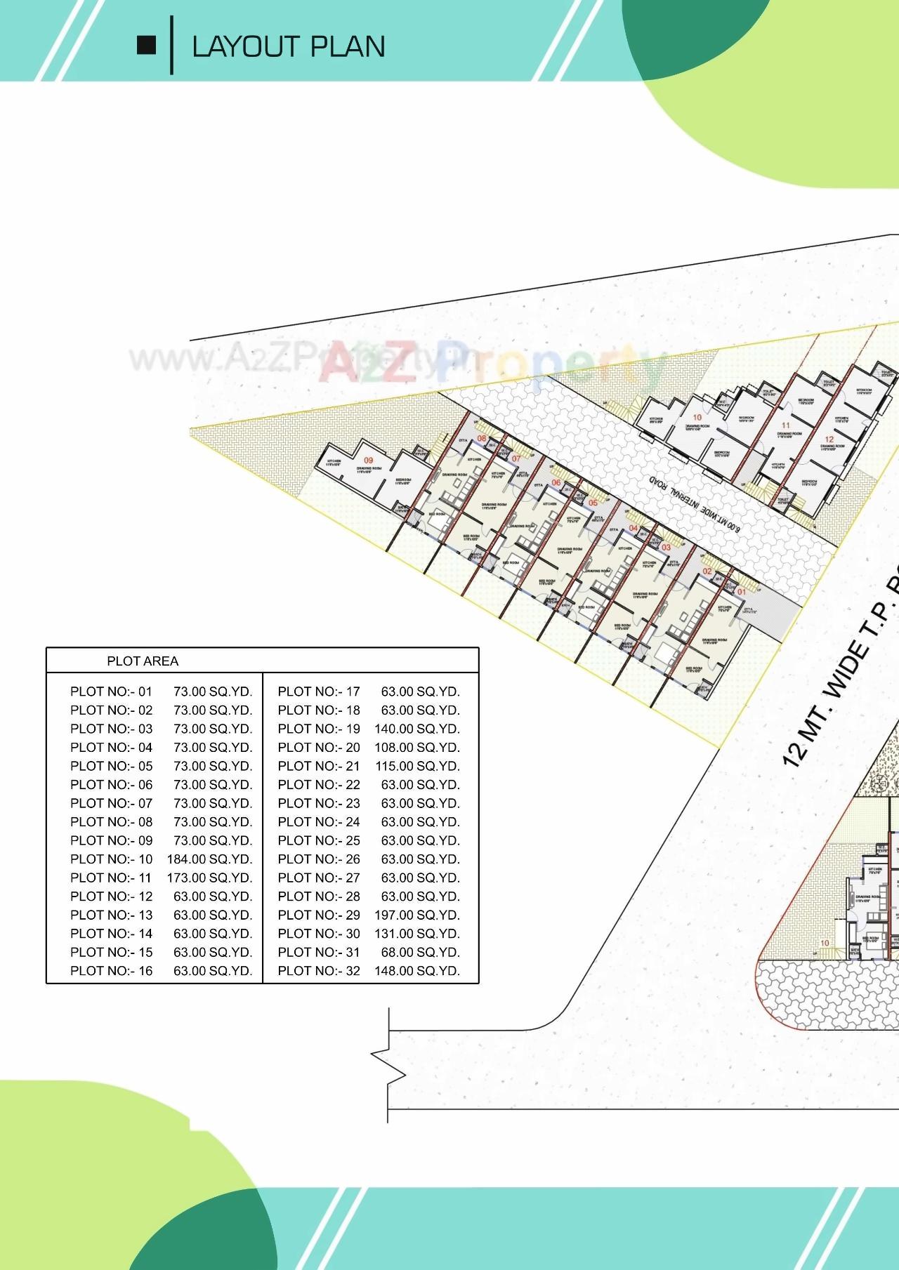 Layout of real estate project Gokul Residency located at Kolavada, Gandhinagar, Gujarat