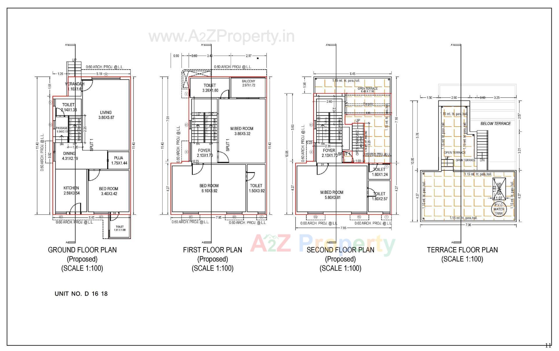 Layout of real estate project Gokulam Imperia located at Dahegam, Gandhinagar, Gujarat
