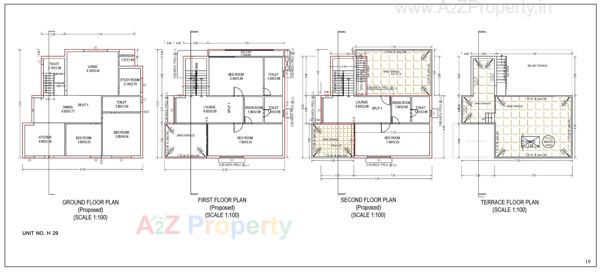 Layout of real estate project Gokulam Imperia located at Dahegam, Gandhinagar, Gujarat