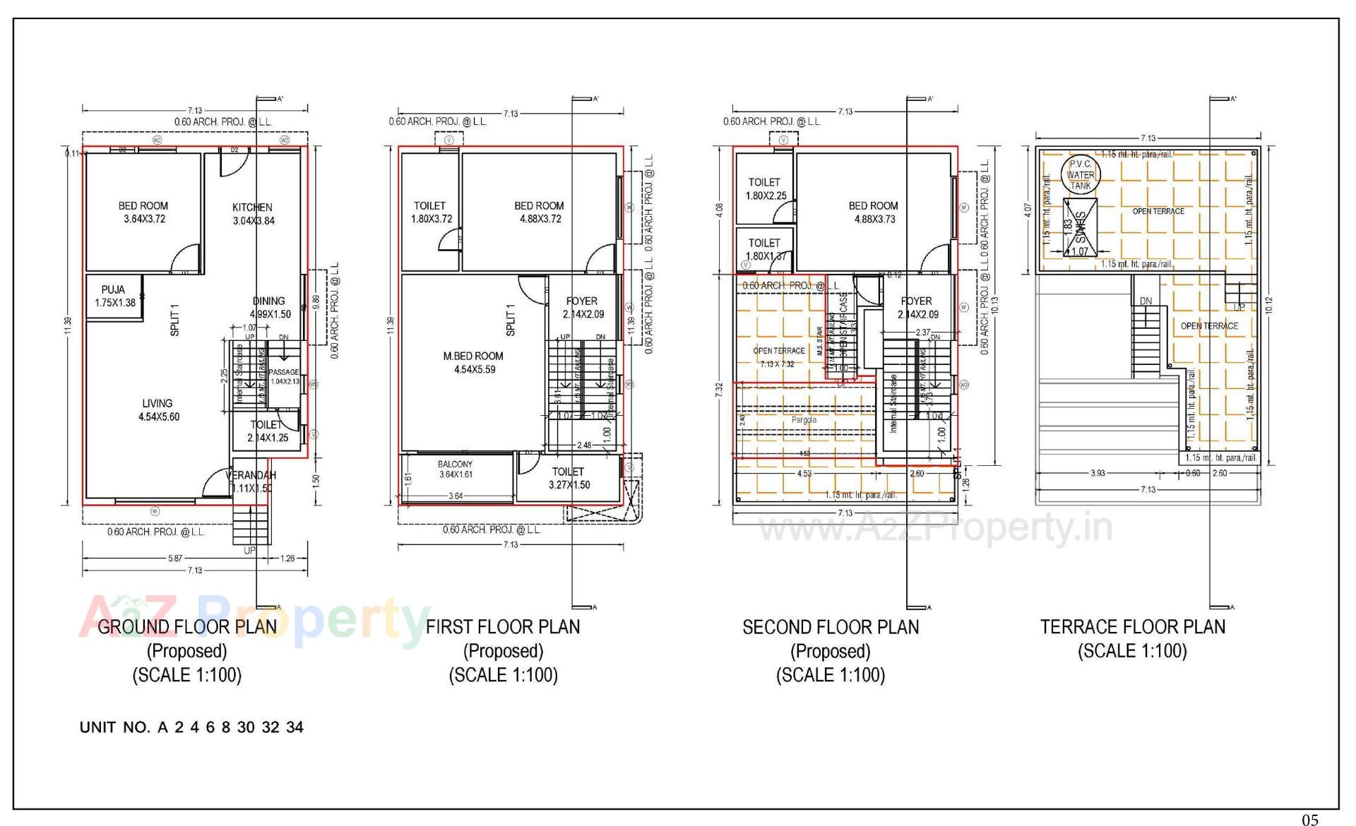 Layout of real estate project Gokulam Imperia located at Dahegam, Gandhinagar, Gujarat