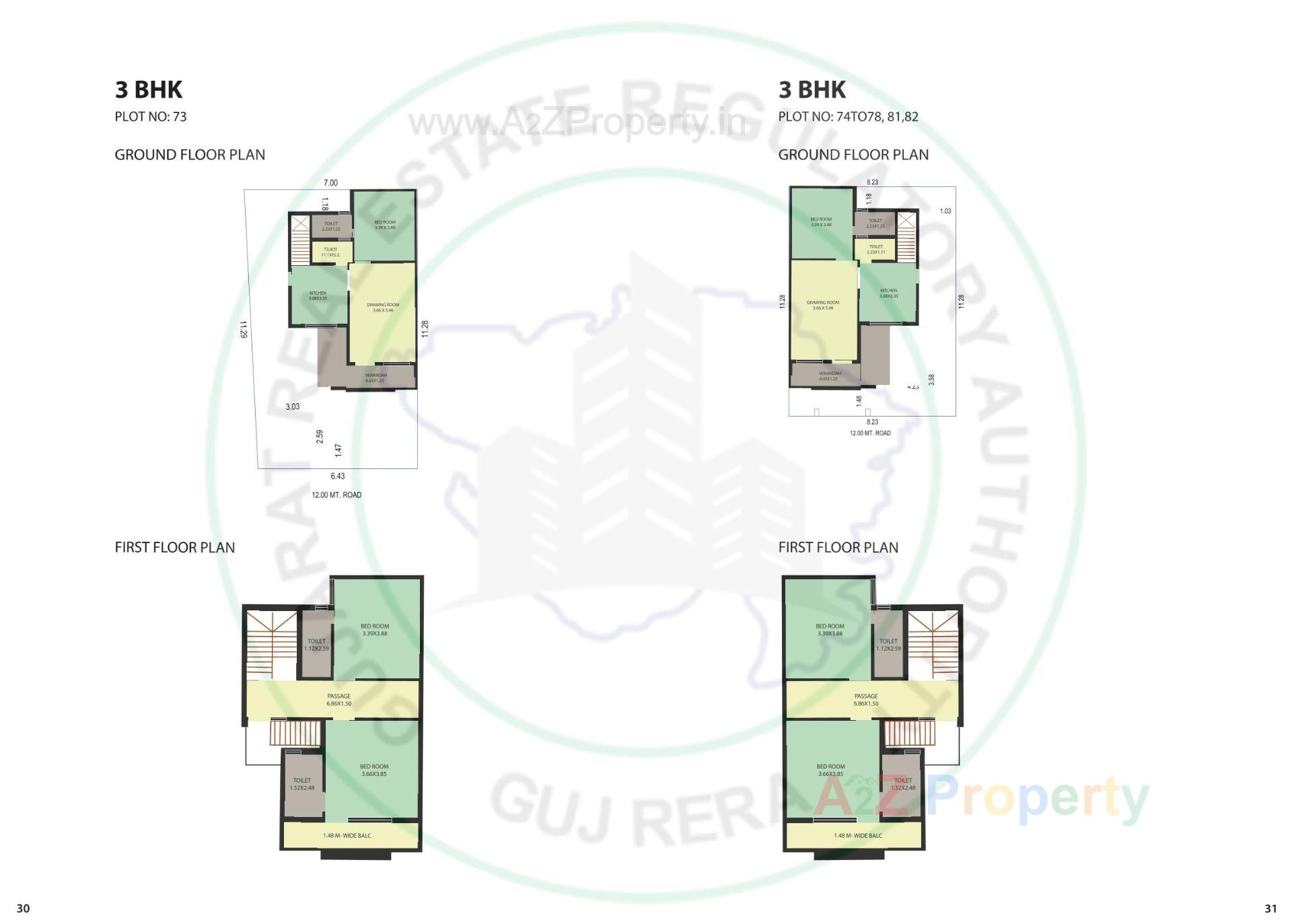 Layout of real estate project Gokuldham Premium Bunglows located at Mansa, Gandhinagar, Gujarat