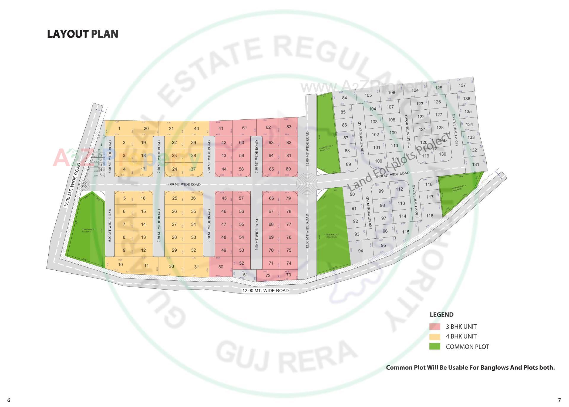 Layout of real estate project Gokuldham Premium Bunglows located at Mansa, Gandhinagar, Gujarat