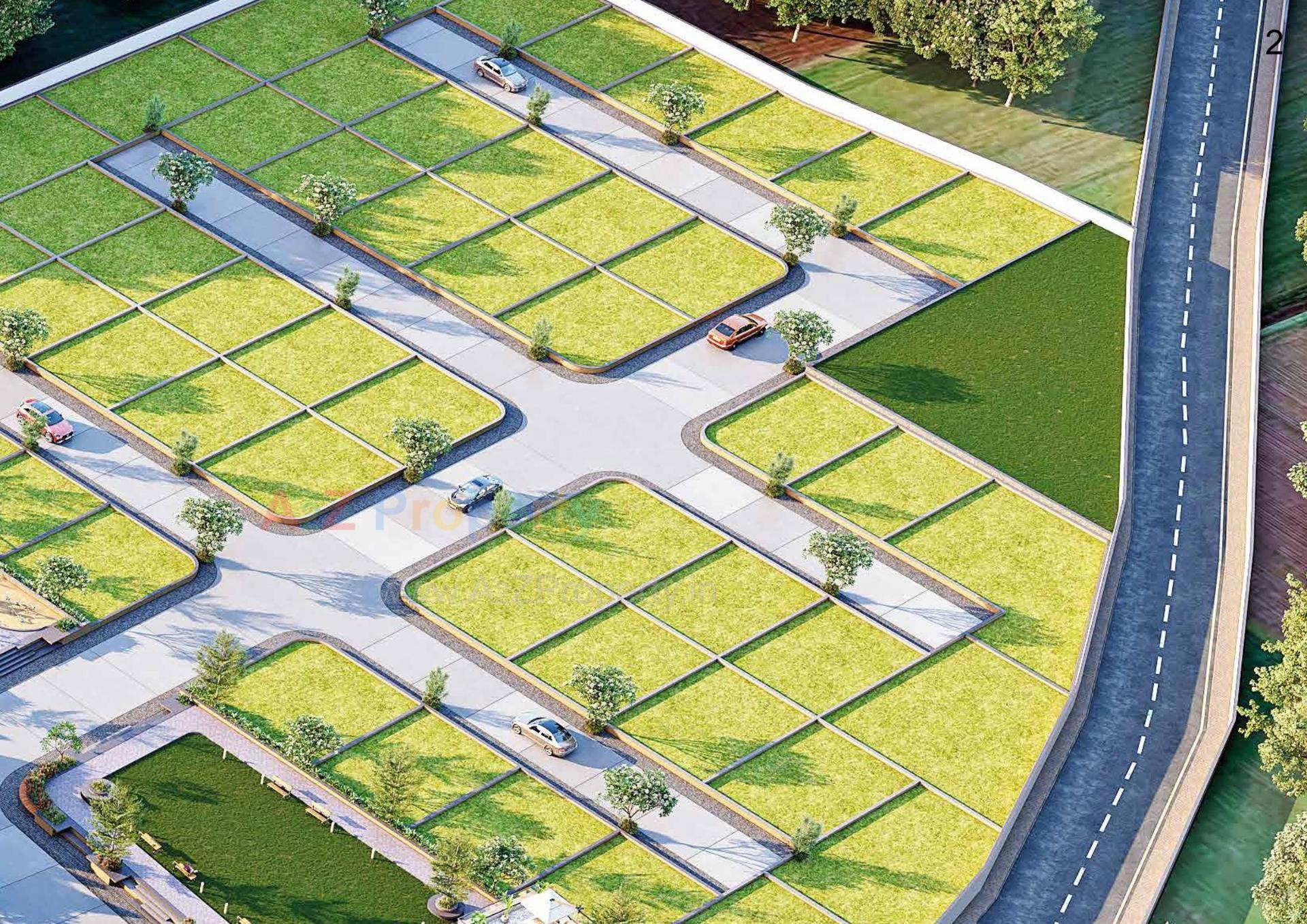 Layout of real estate project Gokuldham Premium Plots located at Mansa, Gandhinagar, Gujarat