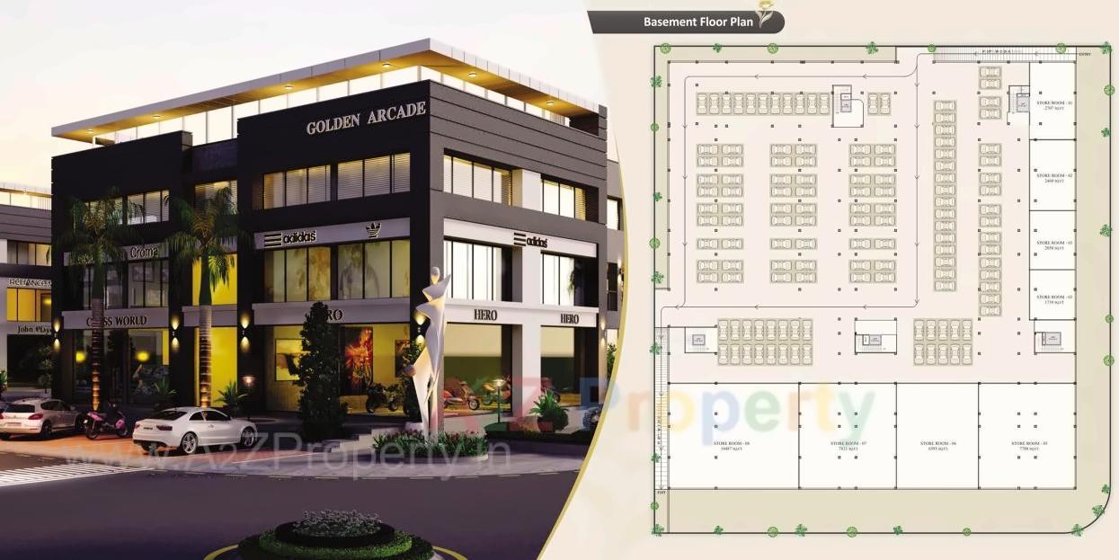Layout of real estate project Golden Arcade located at Gandhinagar, Gandhinagar, Gujarat