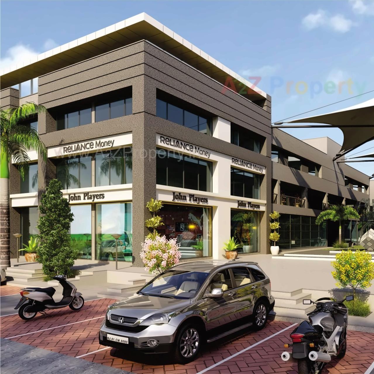 3D Elevation of real estate project Golden Arcade located at Gandhinagar, Gandhinagar, Gujarat