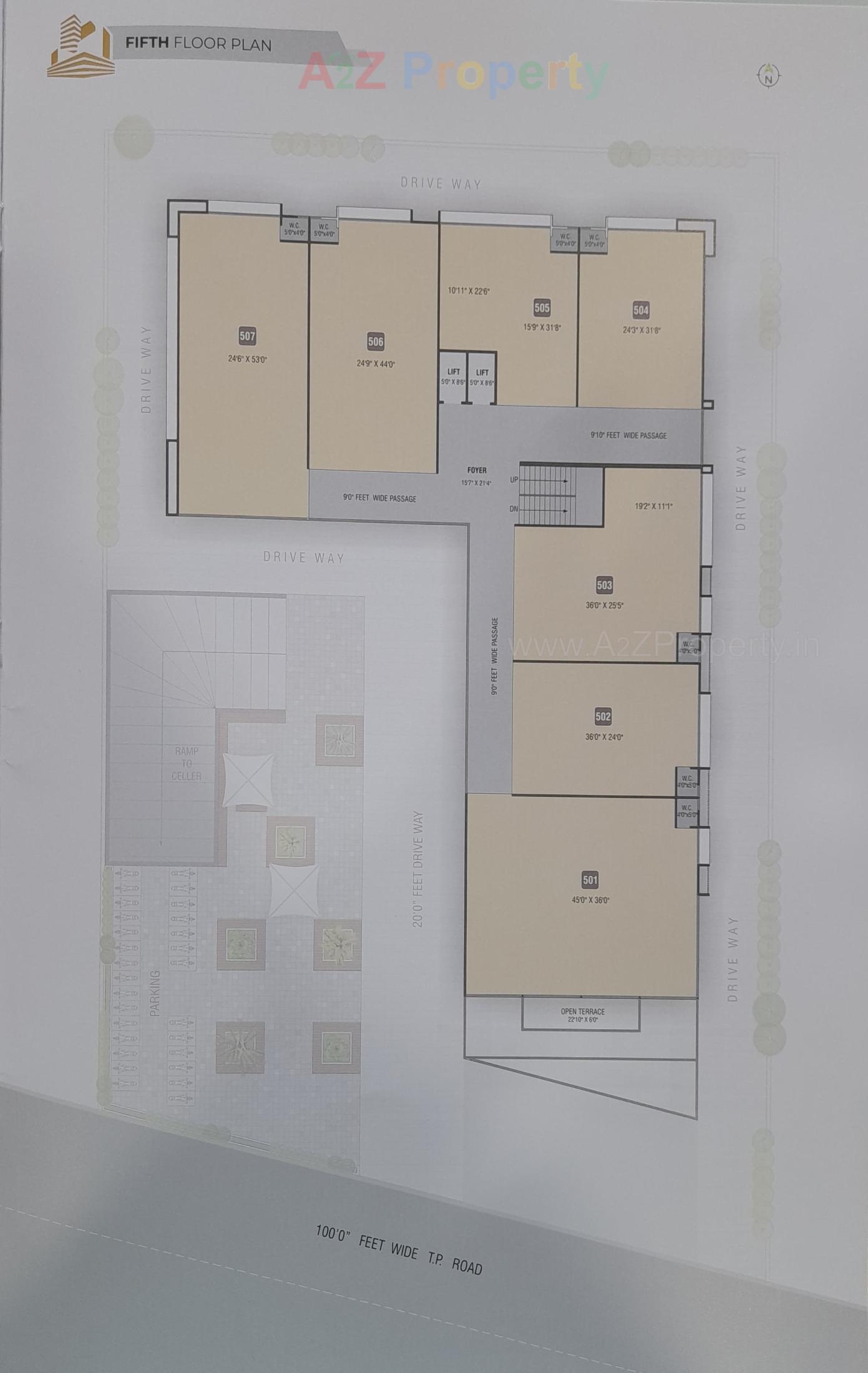 Layout of real estate project Golden Plaza located at Koba, Gandhinagar, Gujarat