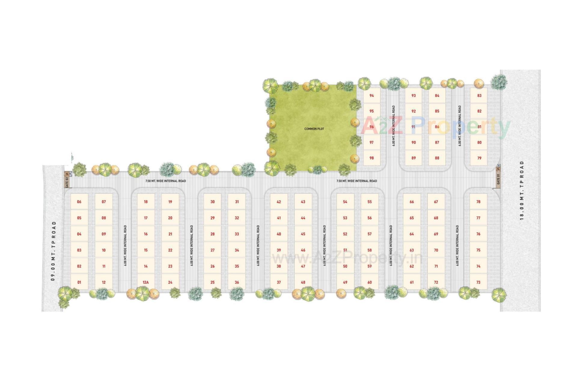 Layout of real estate project Gopal Residency located at Pethapur, Gandhinagar, Gujarat
