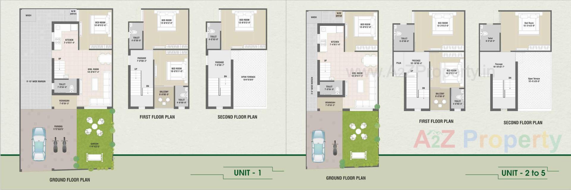 Layout of real estate project Green Valley Bungalows located at Dehgam, Gandhinagar, Gujarat