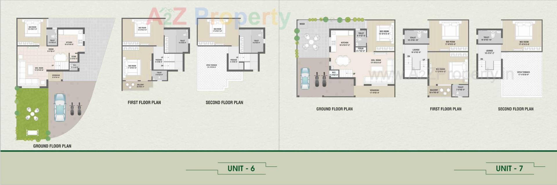 Layout of real estate project Green Valley Bungalows located at Dehgam, Gandhinagar, Gujarat