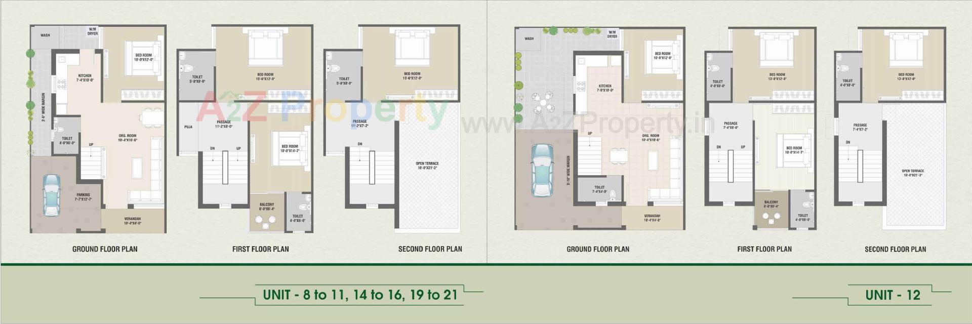 Layout of real estate project Green Valley Bungalows located at Dehgam, Gandhinagar, Gujarat