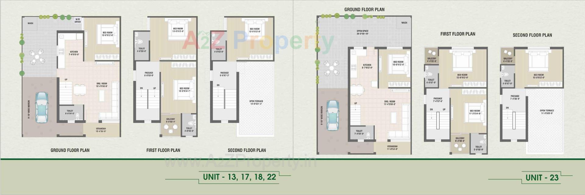 Layout of real estate project Green Valley Bungalows located at Dehgam, Gandhinagar, Gujarat