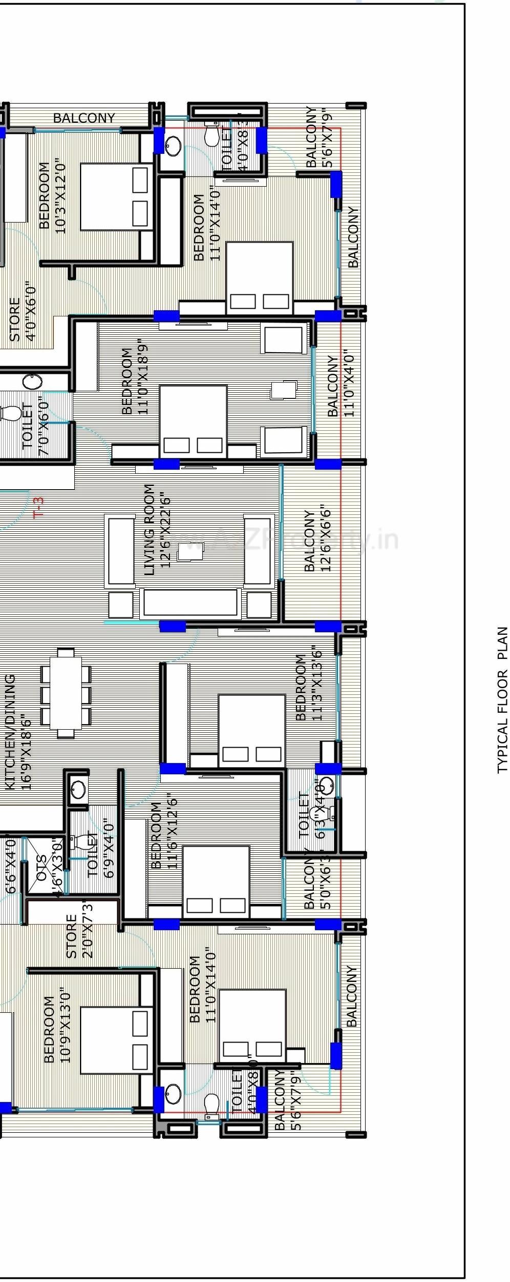 Layout of real estate project Greenwood Apartment located at Gandhinagar, Gandhinagar, Gujarat