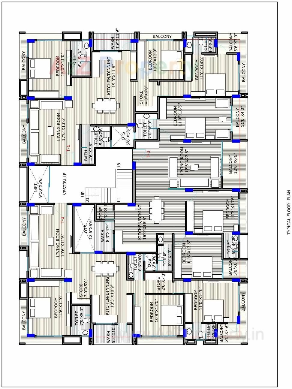 Layout of real estate project Greenwood Apartment located at Gandhinagar, Gandhinagar, Gujarat
