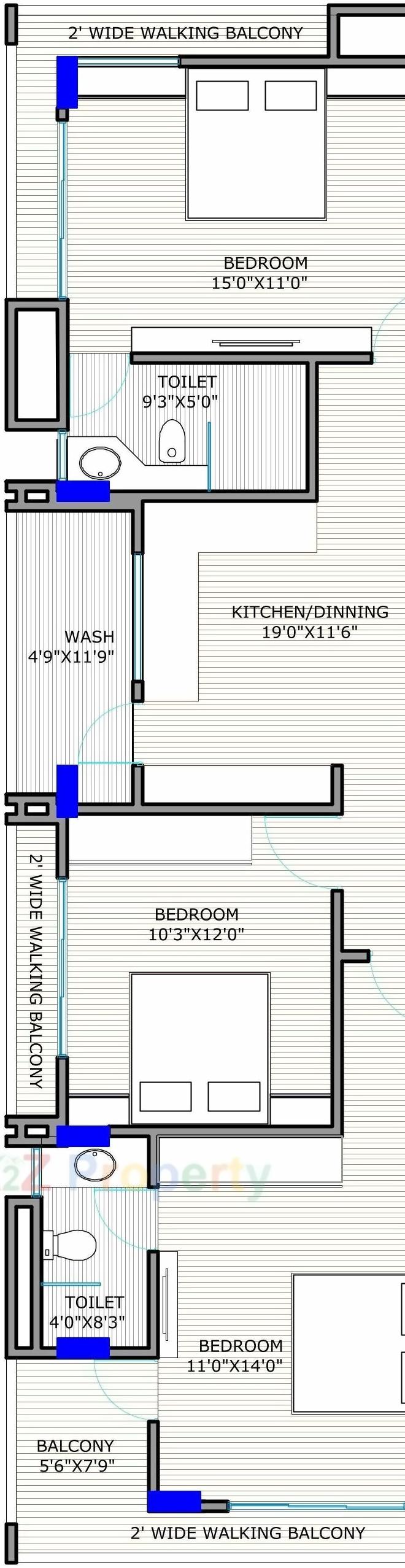 Layout of real estate project Greenwood Apartment located at Gandhinagar, Gandhinagar, Gujarat