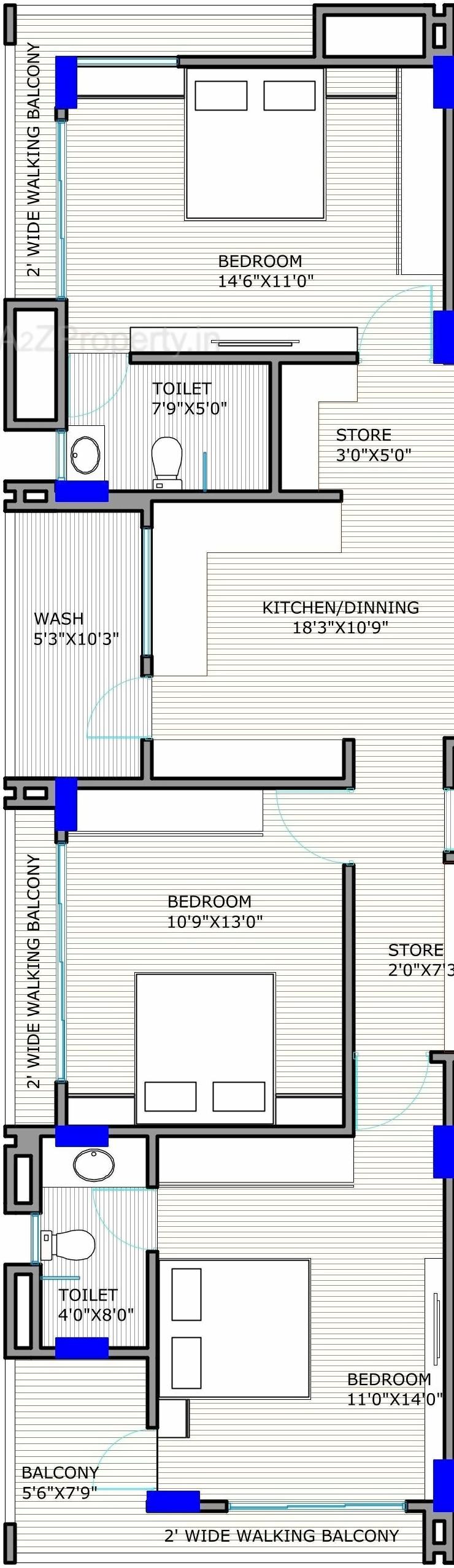 Layout of real estate project Greenwood Apartment located at Gandhinagar, Gandhinagar, Gujarat