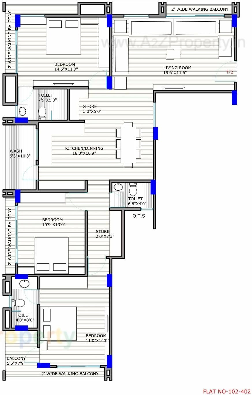 Layout of real estate project Greenwood Apartment located at Gandhinagar, Gandhinagar, Gujarat