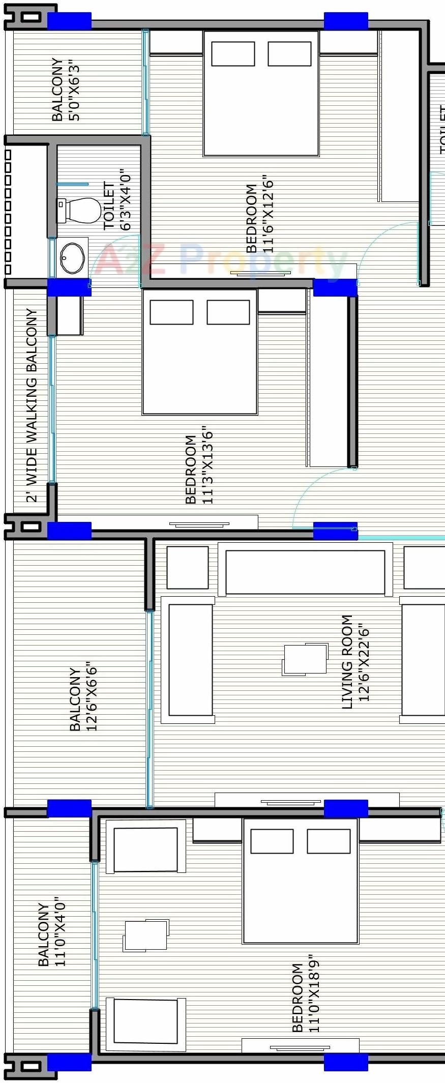 Layout of real estate project Greenwood Apartment located at Gandhinagar, Gandhinagar, Gujarat