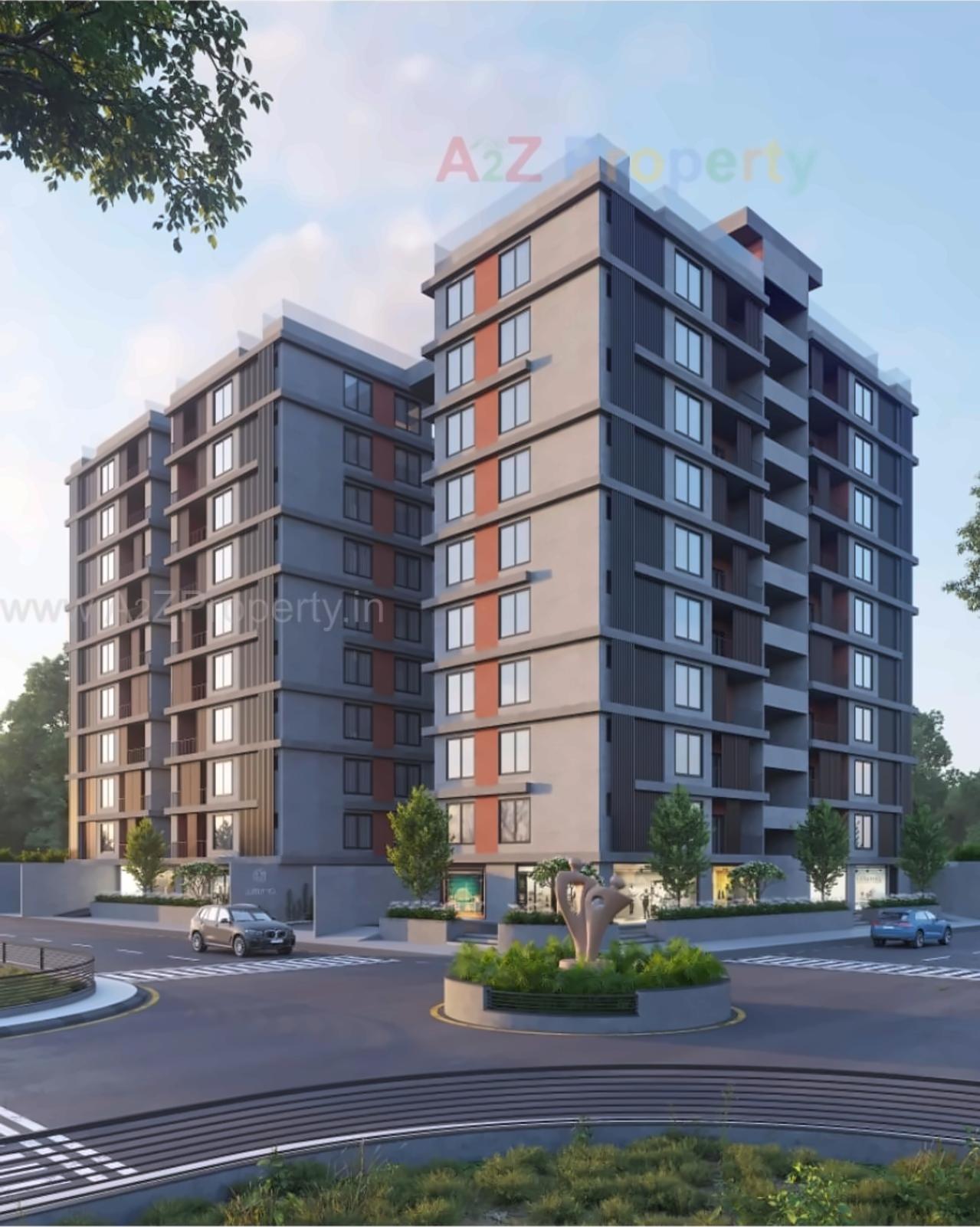 3D Elevation of real estate project Haridev Aatreya located at Sargasan, Gandhinagar, Gujarat