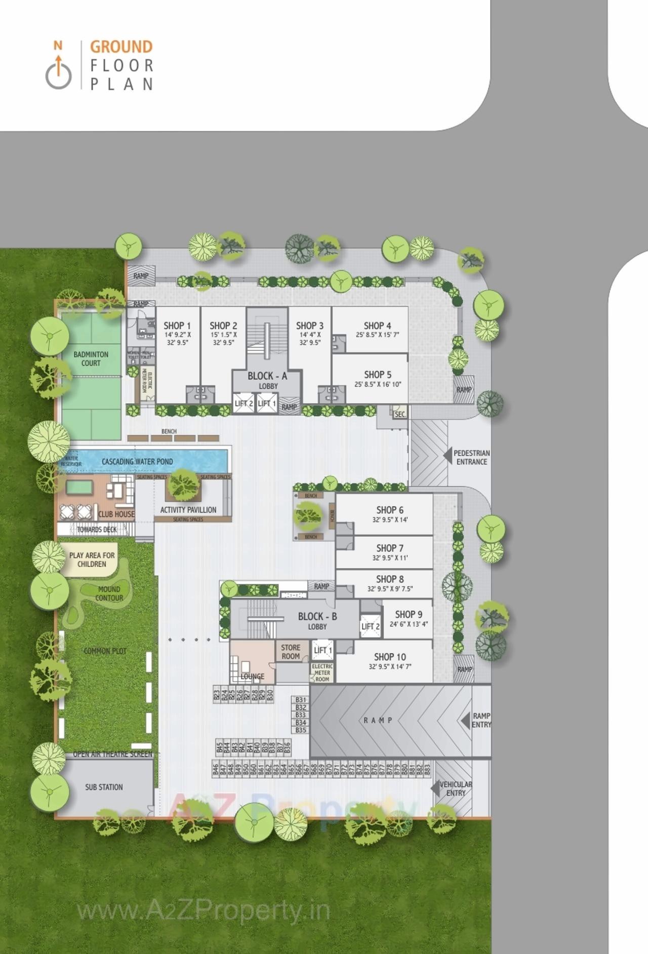 Layout of real estate project Haridev Aatreya located at Sargasan, Gandhinagar, Gujarat