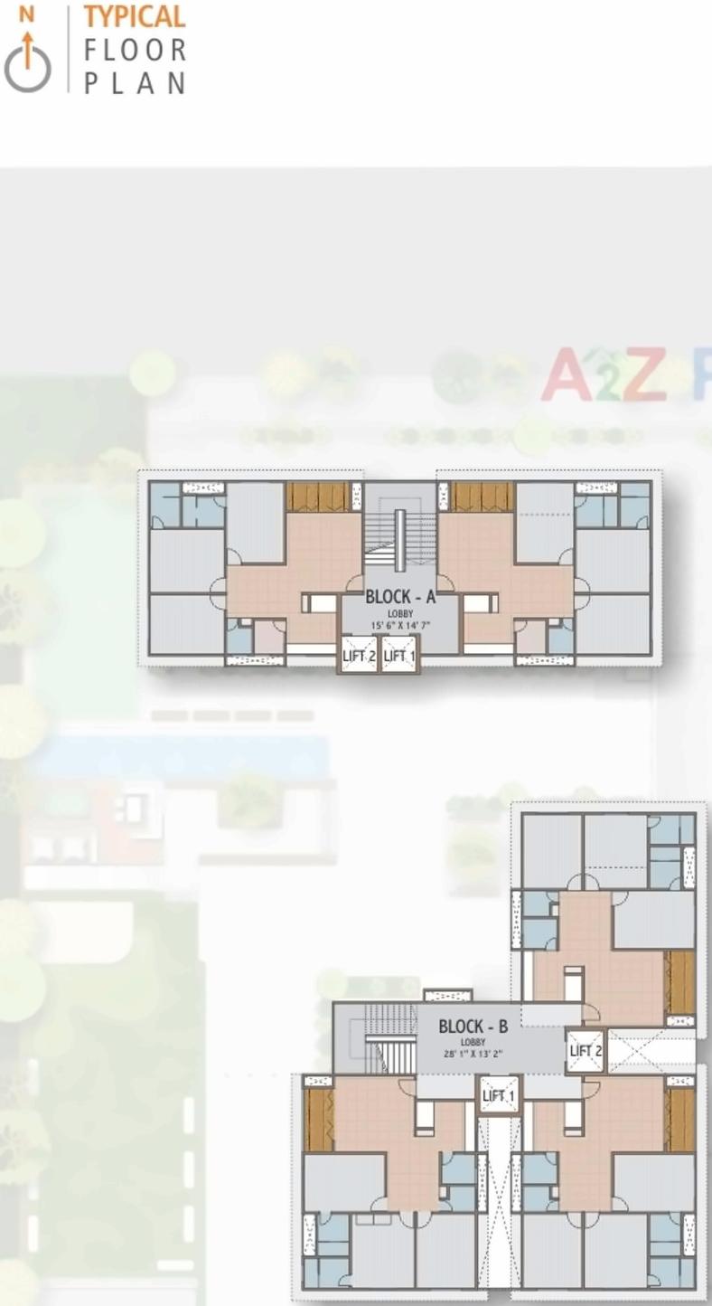 Layout of real estate project Haridev Aatreya located at Sargasan, Gandhinagar, Gujarat