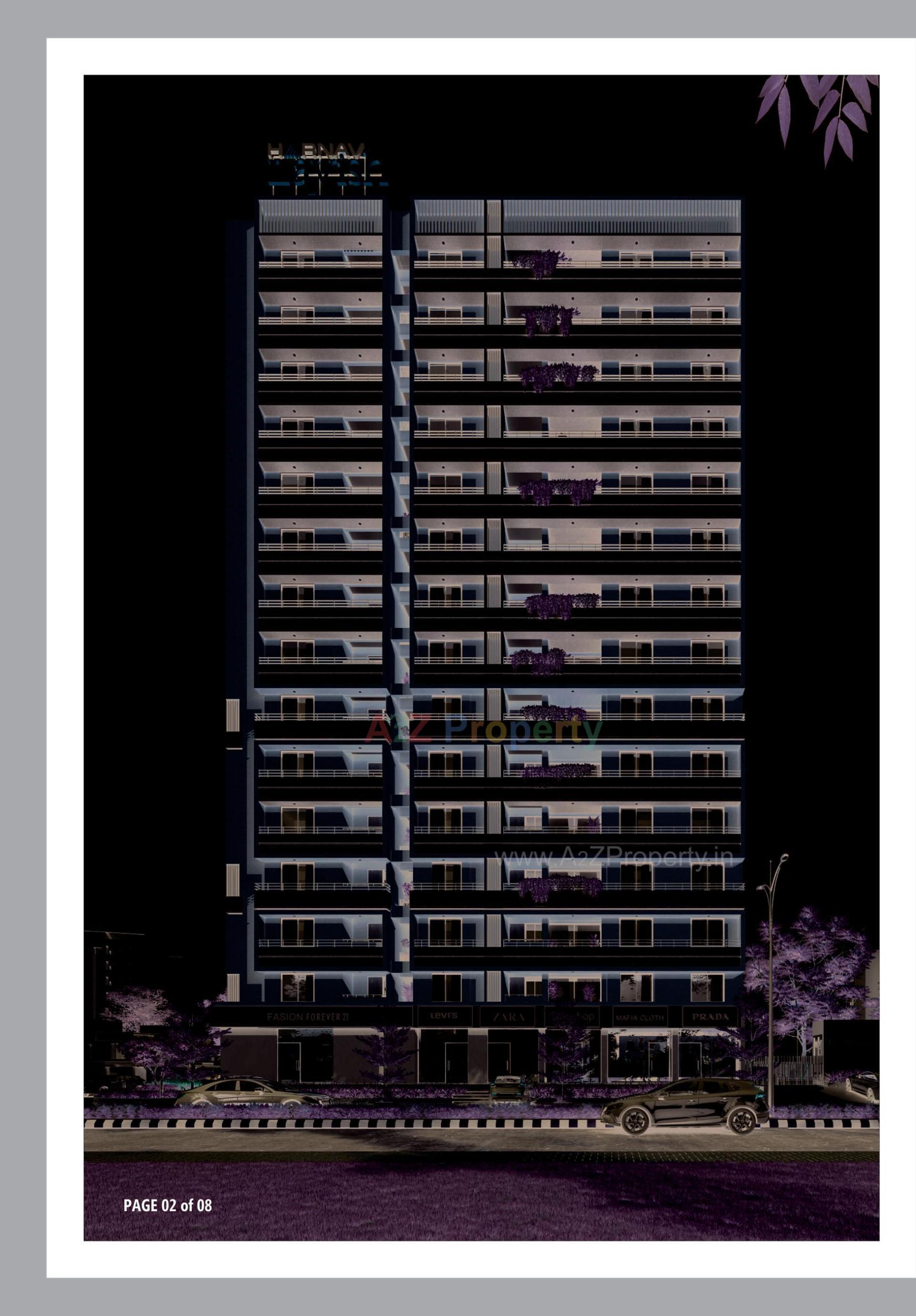 3D Elevation of real estate project Harnav Lavish located at Zundal, Gandhinagar, Gujarat