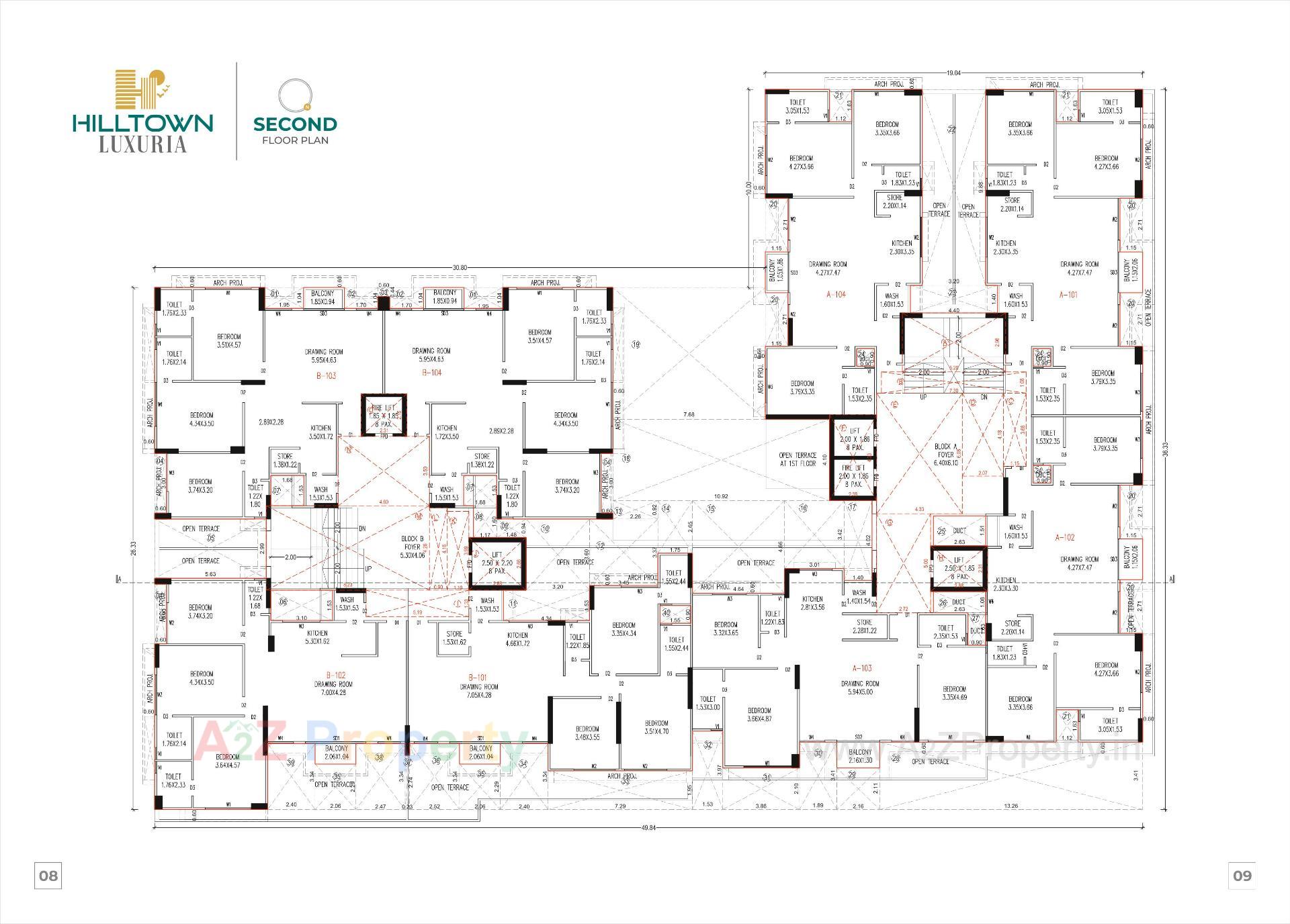 Layout of real estate project Hilltown Luxuria located at Gandhinagar, Gandhinagar, Gujarat