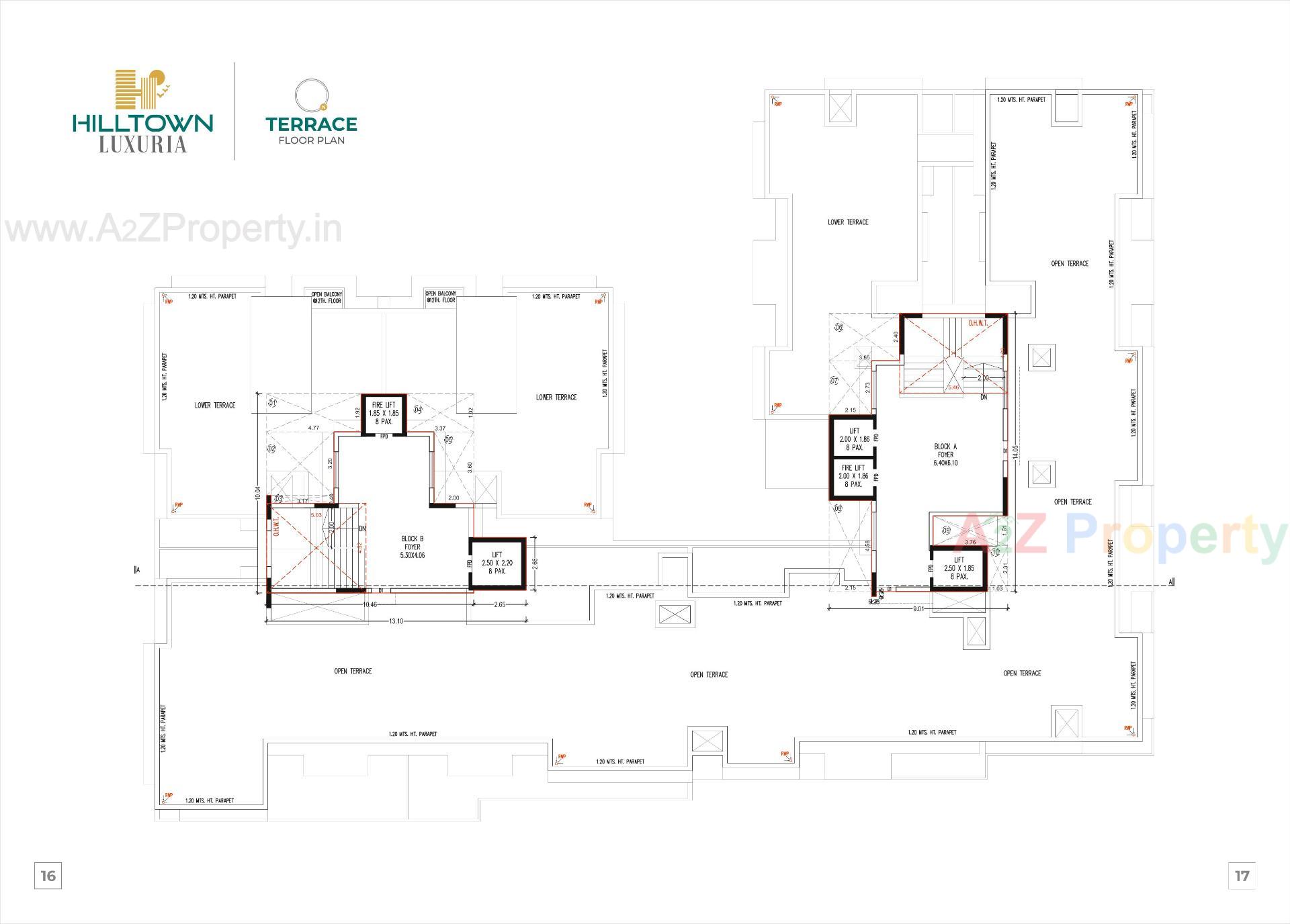 Layout of real estate project Hilltown Luxuria located at Gandhinagar, Gandhinagar, Gujarat