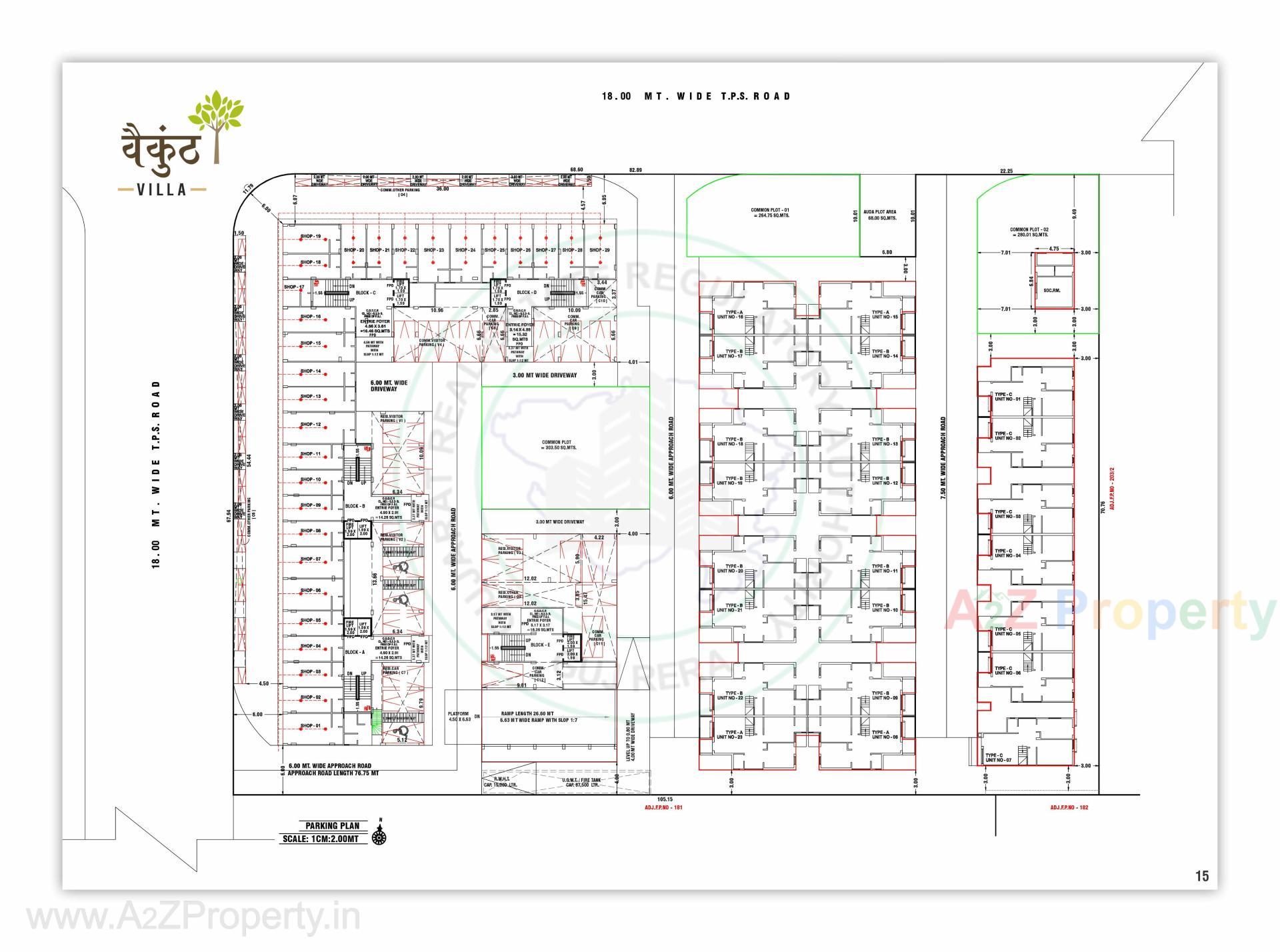 Layout of real estate project Himalaya Heights   Vaikunth Villa located at Kalol, Gandhinagar, Gujarat